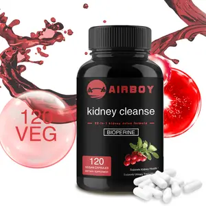 Airboy - Kidney Cleanse Detox & Repair | 22-in-1 Kidney Health Supplement | Extra Strength 50:1 Cranberry Extract for Increased Absorption | Kidney & Urinary Tract Support & Flush Formula - Made in the USA