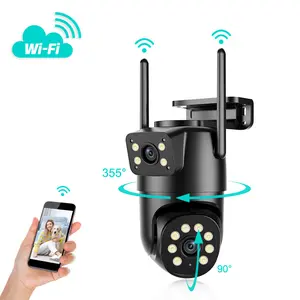 2.4g Dual Band WiFi Security Camera, 5mp Dual Lens Ptz Surveillance, Wireless Outdoor Camera with Auto Motion Tracking