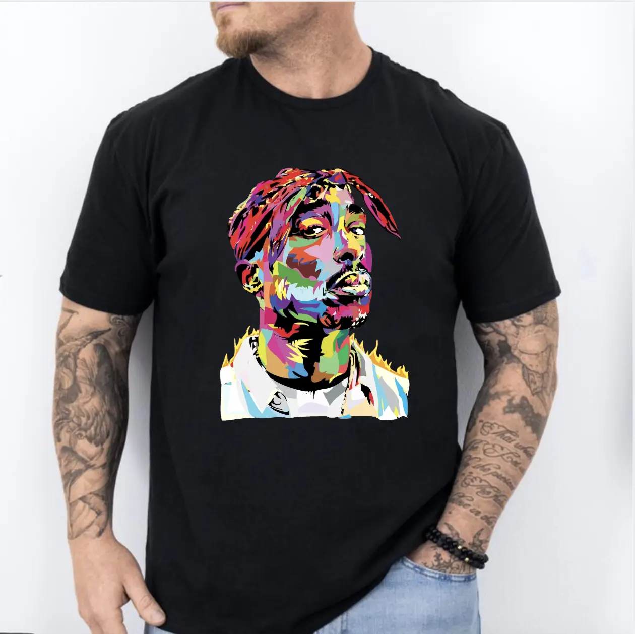 Hip Hop Rapper T-Shirt, Hip Hop Shirt, Tupac Rapper Tee, Unisex Short Sleeve Tee, Top Menswear Crewneck