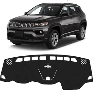 KUST Car Dash Cover for Jeep Cherokee Latitude 2014-2023(NOT for Jeep Grand Cherokee) (Only fits Jeep Cherokee Latitude) Polyester Non-Slip Center Console Dash Cover Interior Accessories for Cherokee