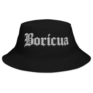 Tru Designs Puerto Rico Pride "Boricua" Old English Embroidered Bucket Hat