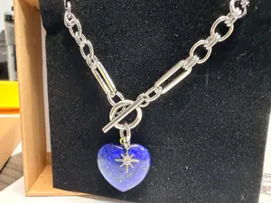Lapis: Fluent in Authenticity - Clarity & Expression - Necklace for Adults Handmade Stainless Steel Chain Stone of Truth Clarity Chakra Alignment