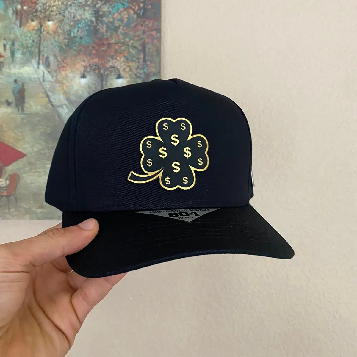 Trebol hats black snapback money edition