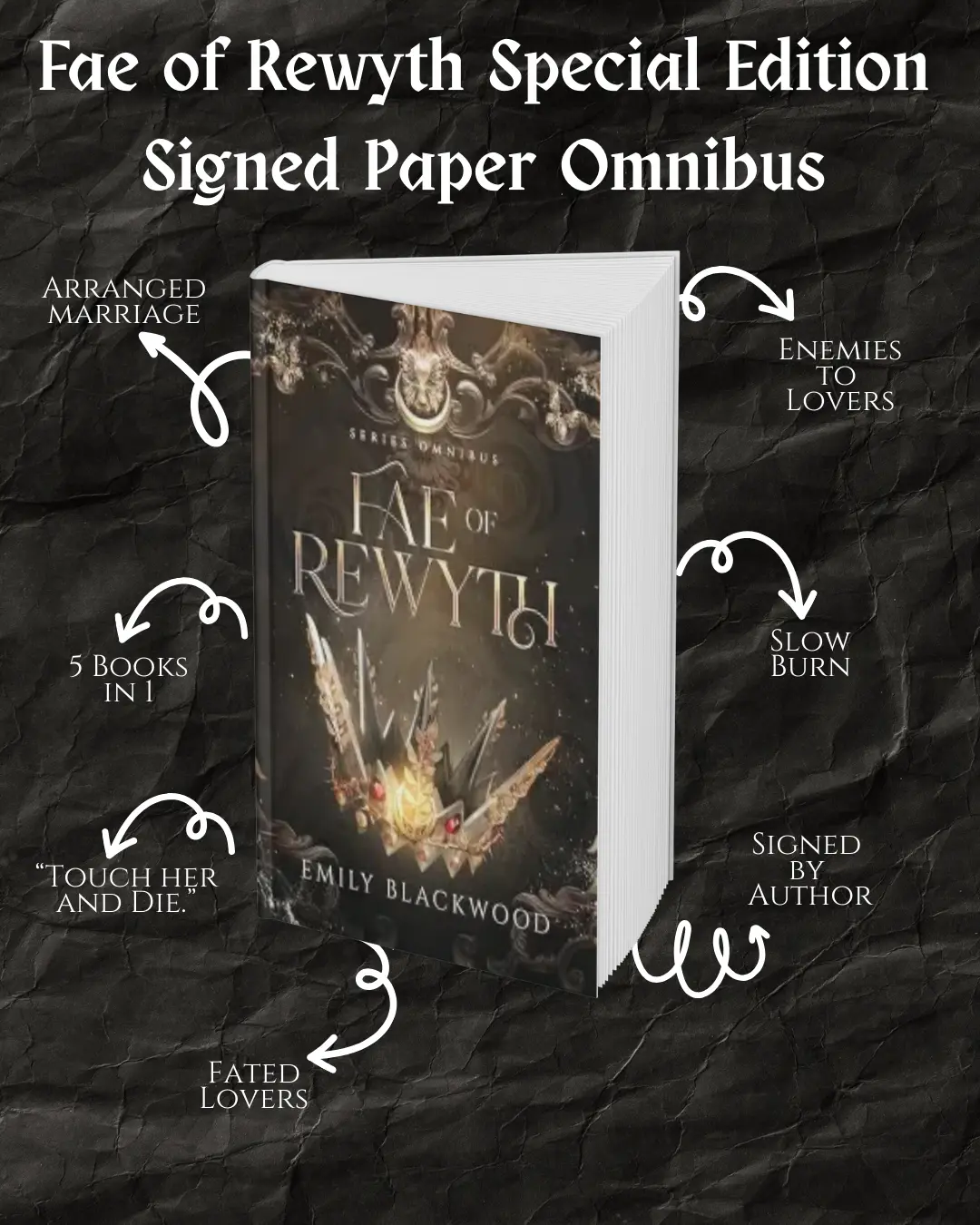 Signed Fae of Rewyth Special Edition Omnibus Paperback, Slow Burn BookTok Book with Bonus Scene of Wedding Night