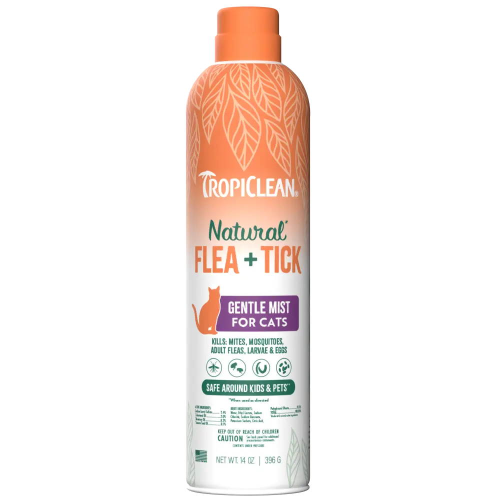 TropiClean Natural Flea + Tick Cat + Home Easy Mist Spray