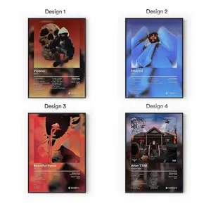 [Sale Up To 40%] [Unframe] $NOT Album Posters, Florida Trap Rap Wall Art, Dark Hip Hop Bedroom Aesthetic Decor, Modern Album Cover Artwork Print, Gift for Rap Fans