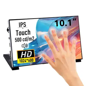 52Pi 10.1 Inch LCD Screen for Raspberry Pi, 1024x600 IPS LCD Display, HDMI Portable Monitor for Raspberry Pi 5/Pi 4B/3B+/3B/B+/Zero/400, Win11/10/8/7, Free Driver (Touch Screen)