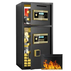 Large Double-door Coin-operated Safe,Digital Security Safe with Fireproof and Waterproof Bag,6.0 Cubic Feet Safe Box with Hidden Code Function for Home,Office and Hotel    RR