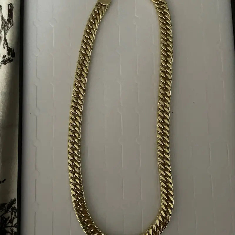 Double Cuban chain durable jewelry no green skin
