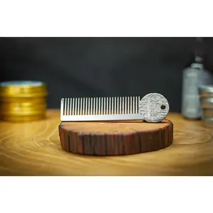 Mustache & Beard Comb | Platinum Edition Death Grip Pocket Comb