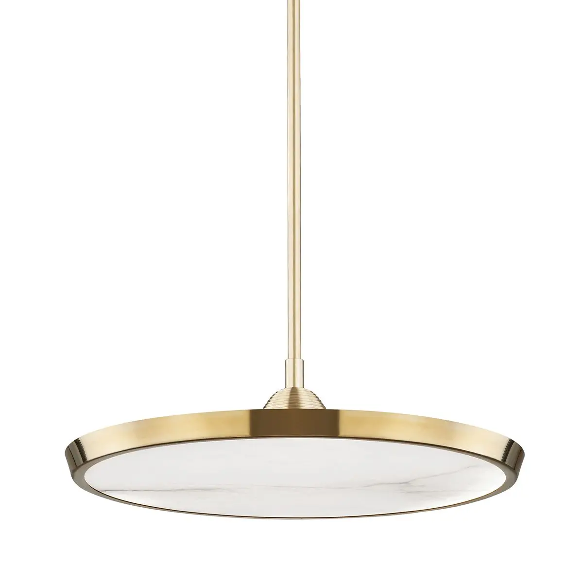 Large Draper Pendant Light - Modern Alabaster Shade with Aged Brass or Old Bronze Finish, 2250 Lumens