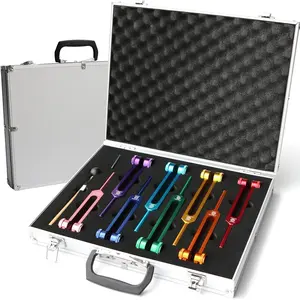 Tuning Forks for  Chakra Set, Weighted Tuning Fork Set of 8 Color, Including 7 Chakra Tuning Forks and 1 Soul Purpose Tuning Fork for , Tuning the Human Biofield, Yoga, Meditation