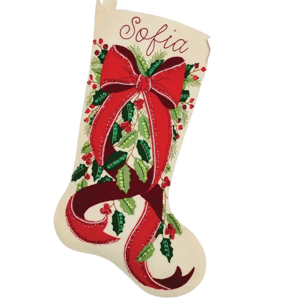 Bucilla® Evergreen Holiday Elegance Christmas Stocking Felt Fabric Kit, Personalized Name Festive Decoration Gift (89827E)