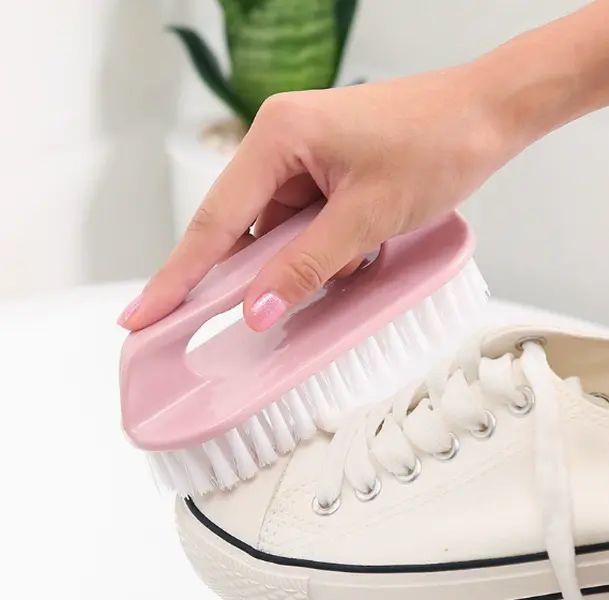 Handheld Plastic Cleaning Brush Comfort Grip Hard Bristle Scrub Brush For Clothes Shoes Floor Household Stain Removal