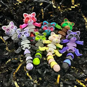 Baby Raccoon - 3D Printed - Trash Pandas - Super Cute and Articulates! Great desk companion