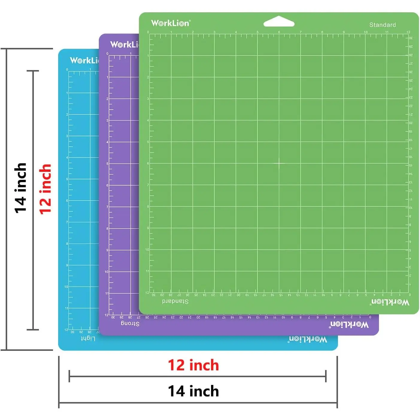 Mat 12x12 for Cricut: Cricut Explore One/Air/Air 2/Maker Gridded Adhesive Non-Slip Durable Mat for Sewing Quilting and Arts & Crafts Projects - Cutting Mat Set(Variety), Construction Paper, Cardstock, Window Cling