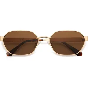 Trendy Polarized Hexagon Sunglasses for Women Men, UV400 Retro Rectangle Shades SJ1238