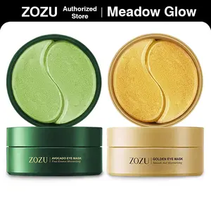 [ZOZU Authorized Store] Avocado & Gold Eye Mask Set - Dual-Use Day & Night Moisturizing Eye Care for Puffiness & Dry Skin - Natural Soothing Eye Mask for Daily Use