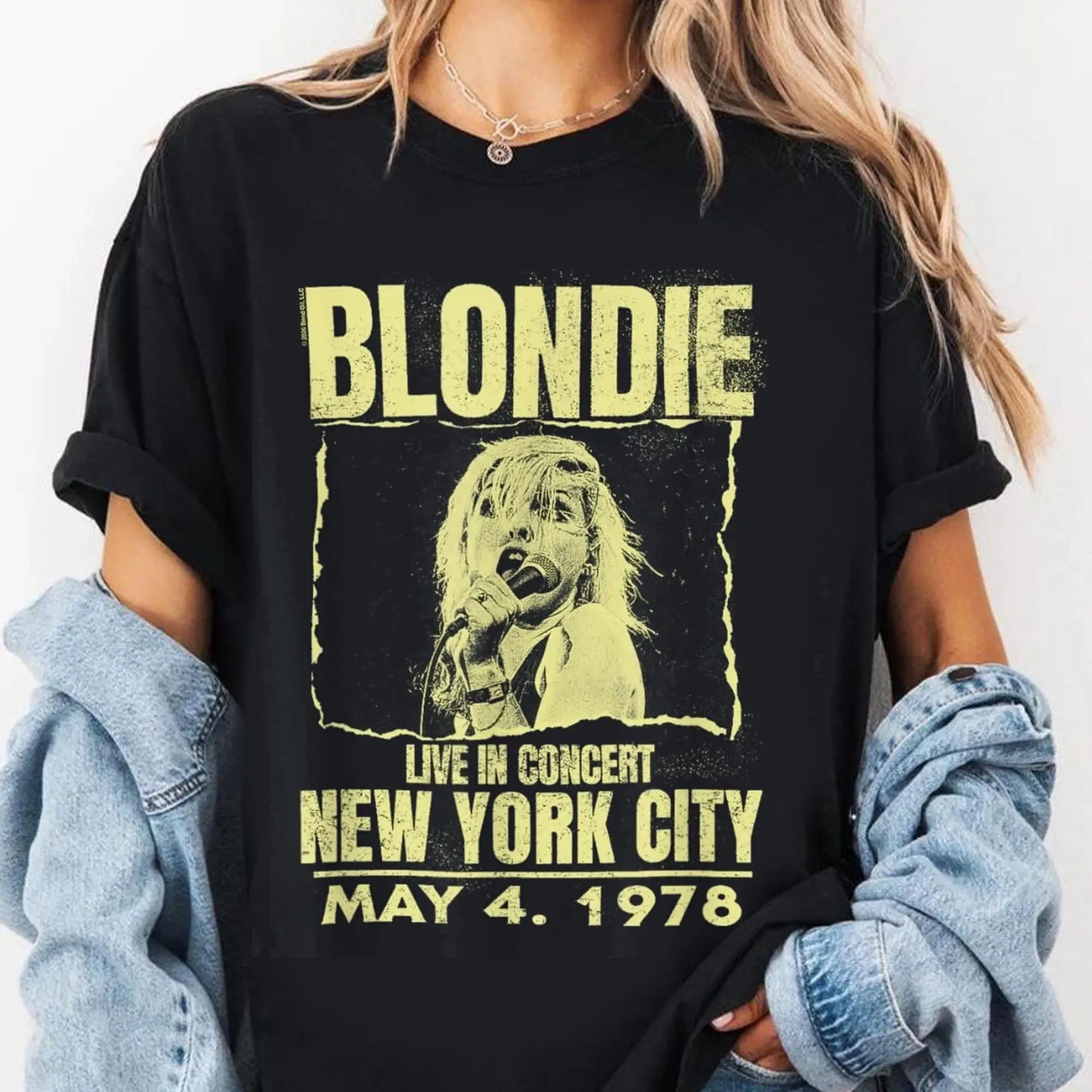 Blondie Live Concert Poster New York 1978 Vintage Band T-Shirt