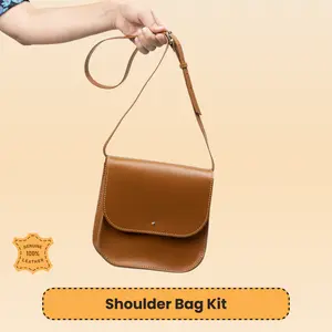 DIY Leather Shoulder Bag Kit for Beginners – Make Your Own Leather Bag – Full Grain Leather Craft Kit with Tools - Resparked