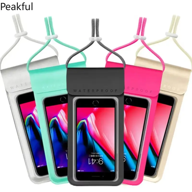 1pc Universal Waterproof Phone Case Water Proof Bag Mobile Pouch Cover for IPhone 12 11 Pro Max Xr X Huawei Xiaomi Samsung