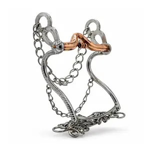 5 1/8" Freno Charro Horseshoe Acero Inoxidable Horse Copper Bit