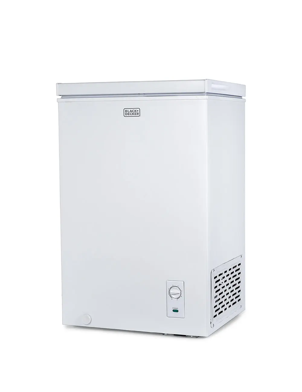 BLACK+DECKER 2.7 Cu. Ft. Compact Chest Freezer, Deep Freezer Holds Up To 94.5 Lbs. of Frozen Food, Removable Storage Basket, Mechanical Temperature Control, Manual Defrost, R600a Refrigerant, BCFK276