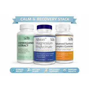 Calm & Recovery Stack | Ashwagandha, Magnesium, Turmeric | Stress Relief, Relaxation & Whole-Body Wellness