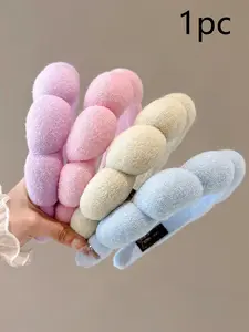 Women's Cloud Shape Hairband, Simple Cute Hair Accessory, Press Hair Wash Hairband, Makeup Bath Shower Headband, Home Essential, Puffy Headband, Soft Headband, Headbands Women