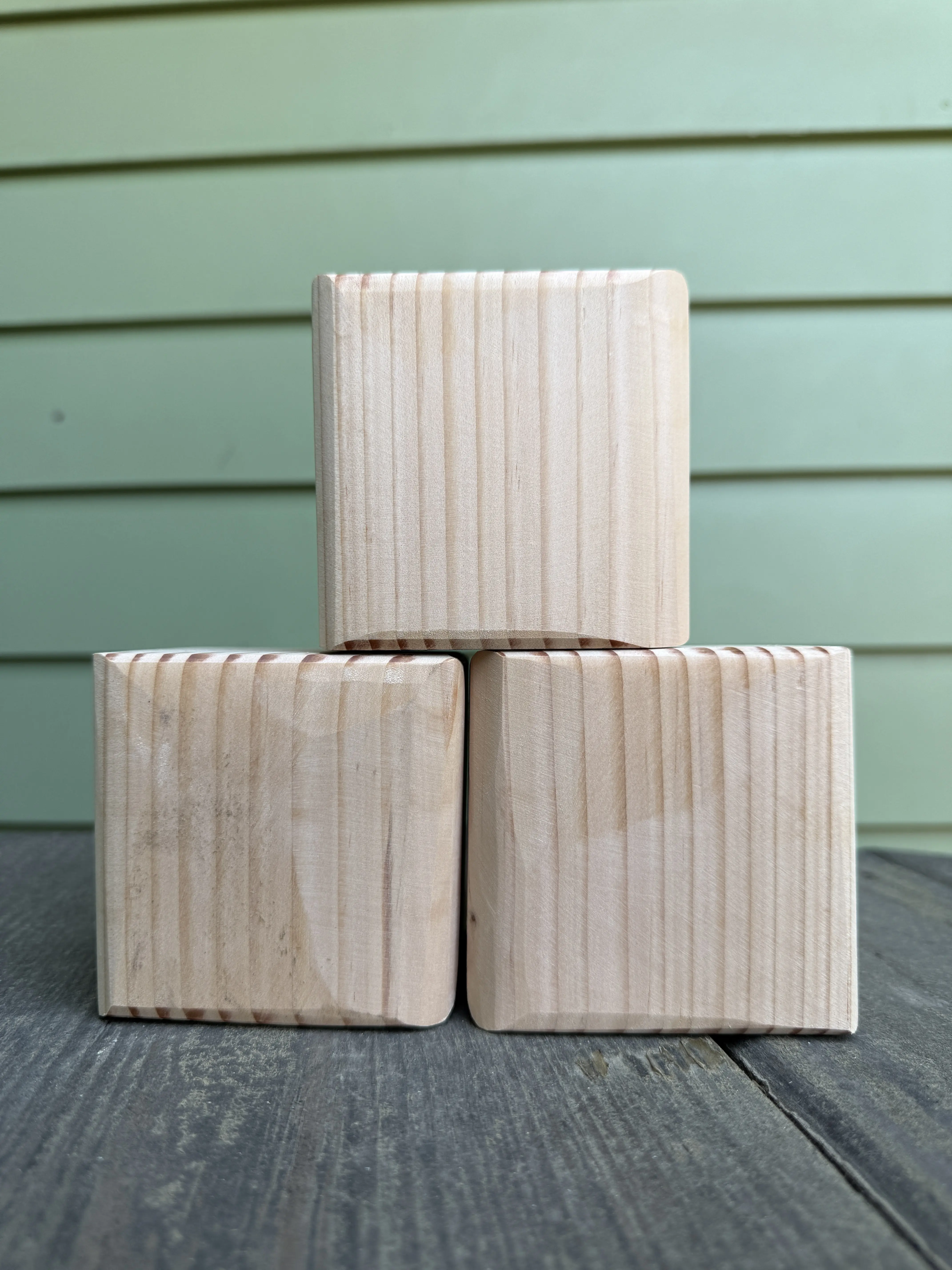 3.5" Jumbo Wooden Craft Cubes | Set of 6 Unfinished Solid Wood Blocks | Large DIY Wood Cubes for Painting, Laser Engraving & Crafts