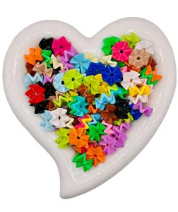 Charmed Glitter & Bead Spacer Collection Assorted Styles for Jewelry & Crafting Projects with Hearts Glitter Accents Flowers & Faceted Designs 8mm-15mm Resin Acrylic Beads