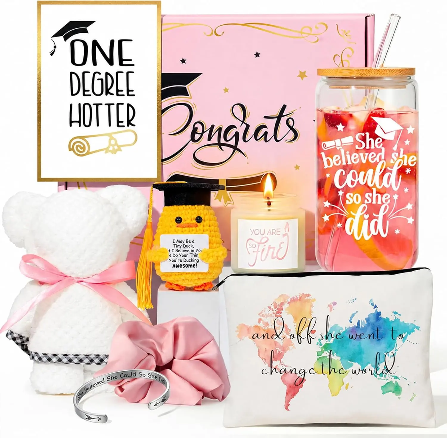 Graduation Gift for Her, Class of 2026 Graduation Gifts Basket Box for Women, Senior High School College Grad Gift Set for Daughter Sister Friend, She Believed So She Did