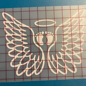 Infant angel decal