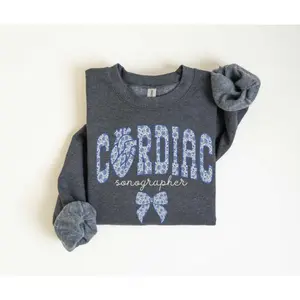 Cardiac Sonographer T-Shirt / Sweatshirt, Cardiovascular Sonographer Shirt, Cardiology Sonographer Tee, Cardiac Sonography Shirt, Cotton Fabric