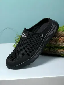 Men's Gray-White Mesh Plus Size Mule Casual Walking Shoes, Slip On Mules, Mesh Upper, Soft Non-Slip Sole, Mule Slip-On Design, Ideal for Men's Daily Leisure & Light Outings