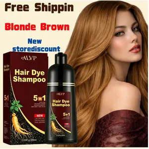 ALVP 2026 New Hair  Trends EMOKODA Wine Red 5-in-1 Hair Dye Shampoo | 100% Gray Coverage | Nourishing & Long Lasting Instant Herbal Ginseng color temporary hairdye curly Dark Brown Haircare Hair Coloring Wax