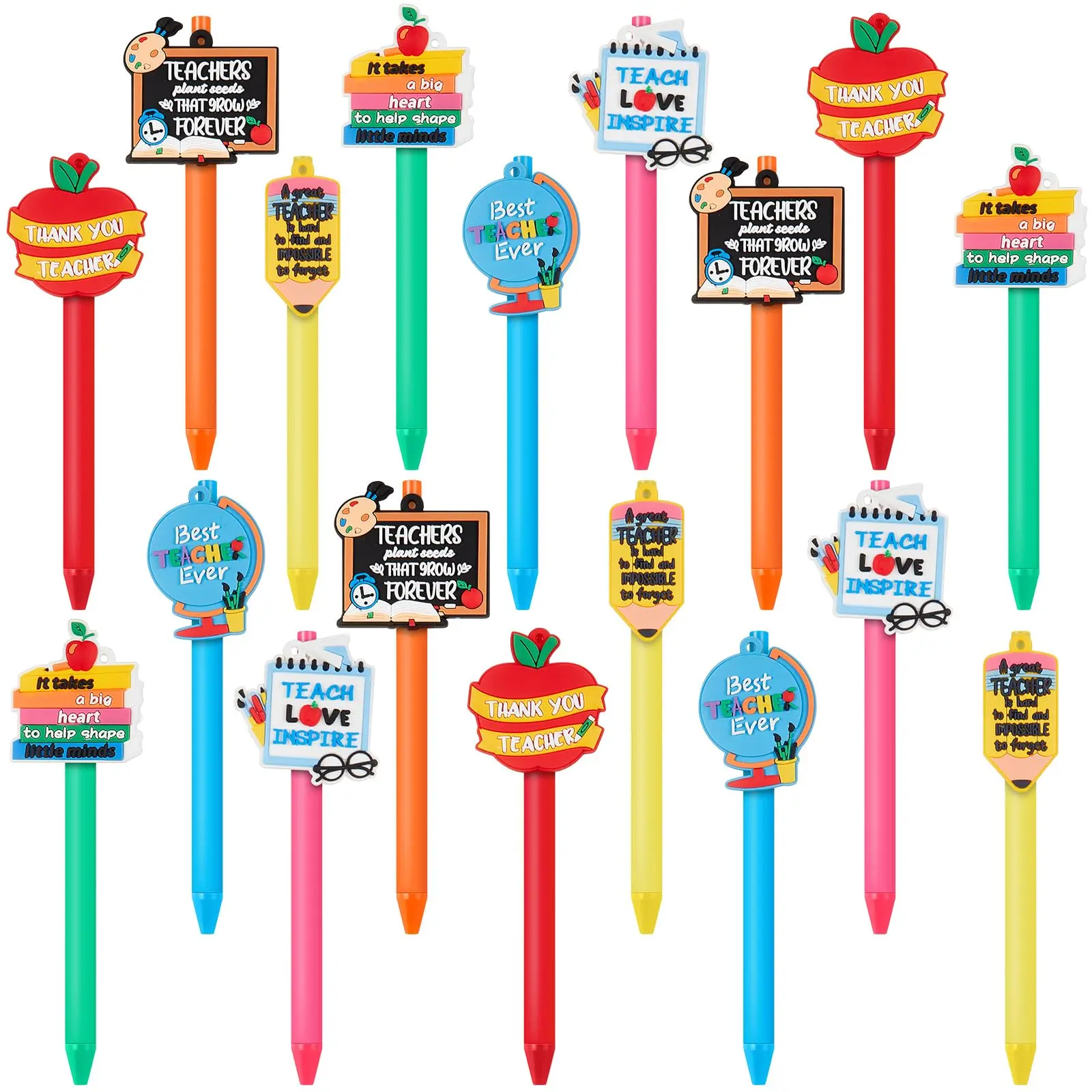 Gejoy Teacher Pens Gift Funny Teacher Pens Office Gifts Ballpoint Pen Cute Pen Writing Pen Back to School Gift for Teacher Student Office Workers Volunteer Home Tutor, Classroom Supplies, Essentials for Teacher