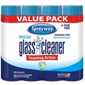 Sprayway Ammonia-Free Glass Cleaner, Foaming Action (19oz) Household