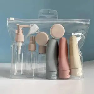 Clear Travel Bottle Set, Leak Proof Mini Bottle for Skin Care, Shampoo, Lotion, Shower Gel, Hand Sanitizer, Travel Essentials, Travel Dispenser Bottle