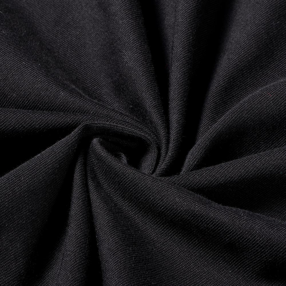 This heavyweight pure cotton black T-shirt is a product of the collision between American street fashion and subcultural meme culture, specifically designed for men who seek individuality.