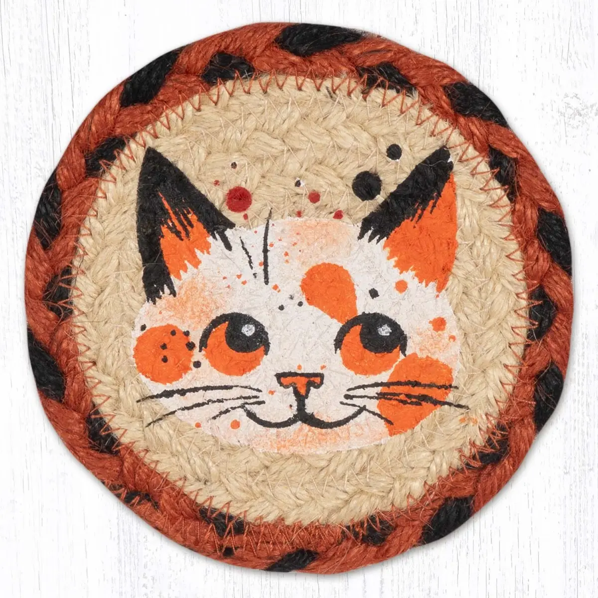 Earth Rug 31-IC503KF 5 x 5 in. IC-503 Kitty Face Printed Coaster