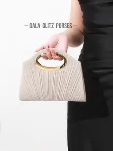 Women's Elegant Party Clutch Bag, Plain Design Wristlet Handbag, Versatile Shoulder Chain Crossbody Purse for Daily Use & Special Occasions