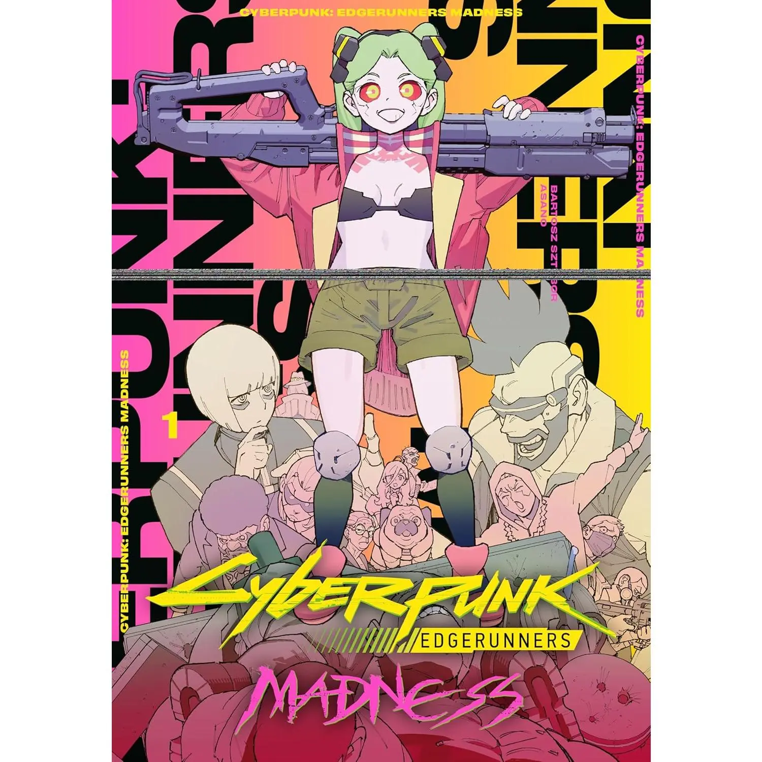 Cyberpunk: Edgerunners MADNESS Volume 1 Action-Packed Manga, Featuring Rebecca, 248 Pages, 5.14 x 0.75 x 7.25 in, 13 oz