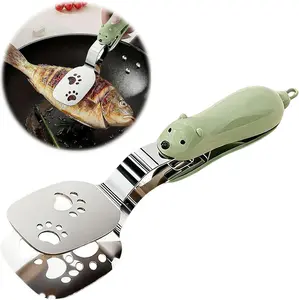 2-in-1 Non-Slip Durable Spatula Tongs,2026 New Kitchen Cooking Tongs Egg Flipper Spatula,Stainless Steel Barbecue Clamp Food Flip Shovel Clip for Steak Fish Bread Pizza,Home Cooking Tool