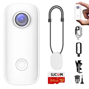 SJCAM C100Plus Mini 4K Action Camera, Portable POV Thumb Camera, Tiny Wearable Body Vlogging Camera, 154° FOV, Stabilization, Wearable, Underwater