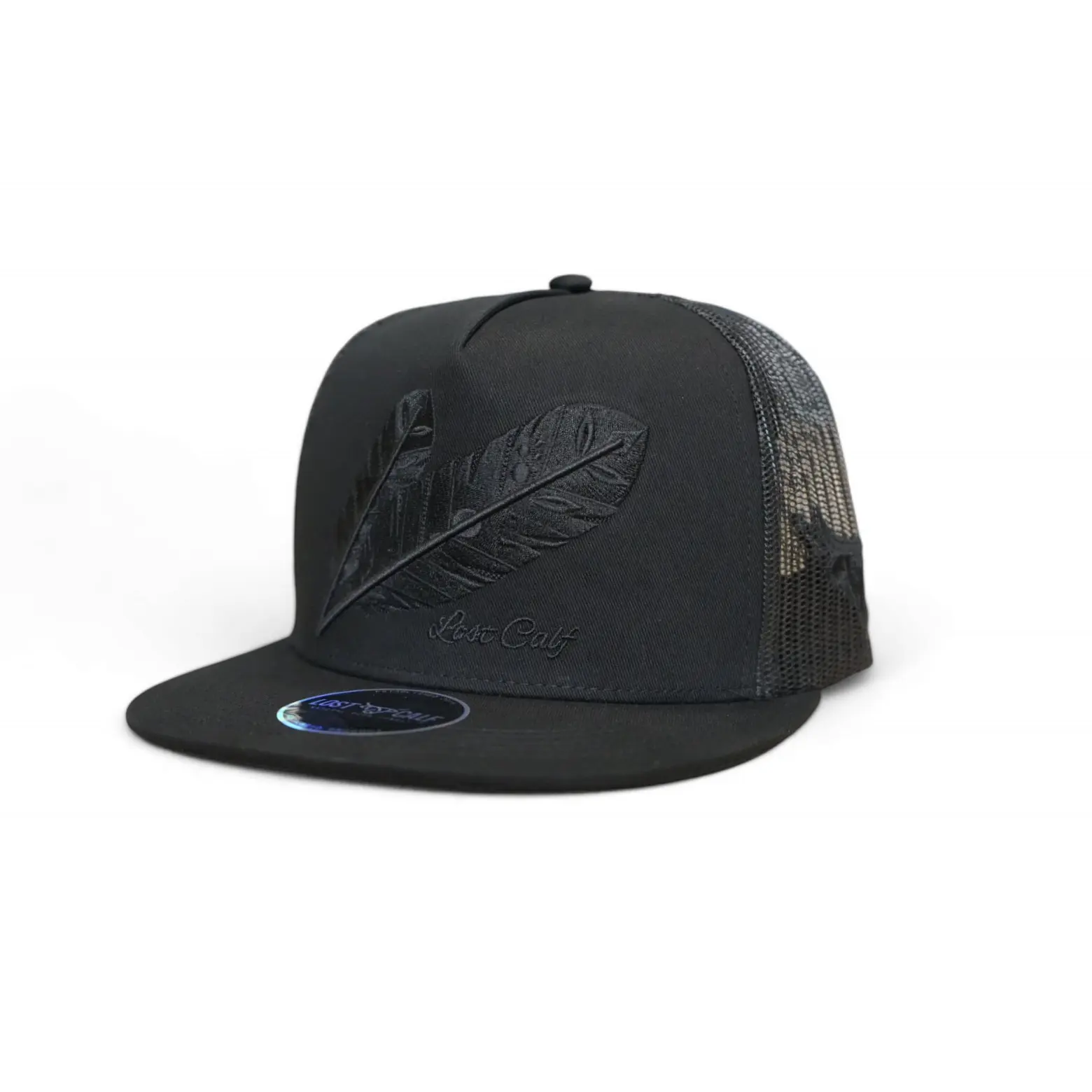 Lost Calf Blackout Tribe Flat Bill Trucker Hat