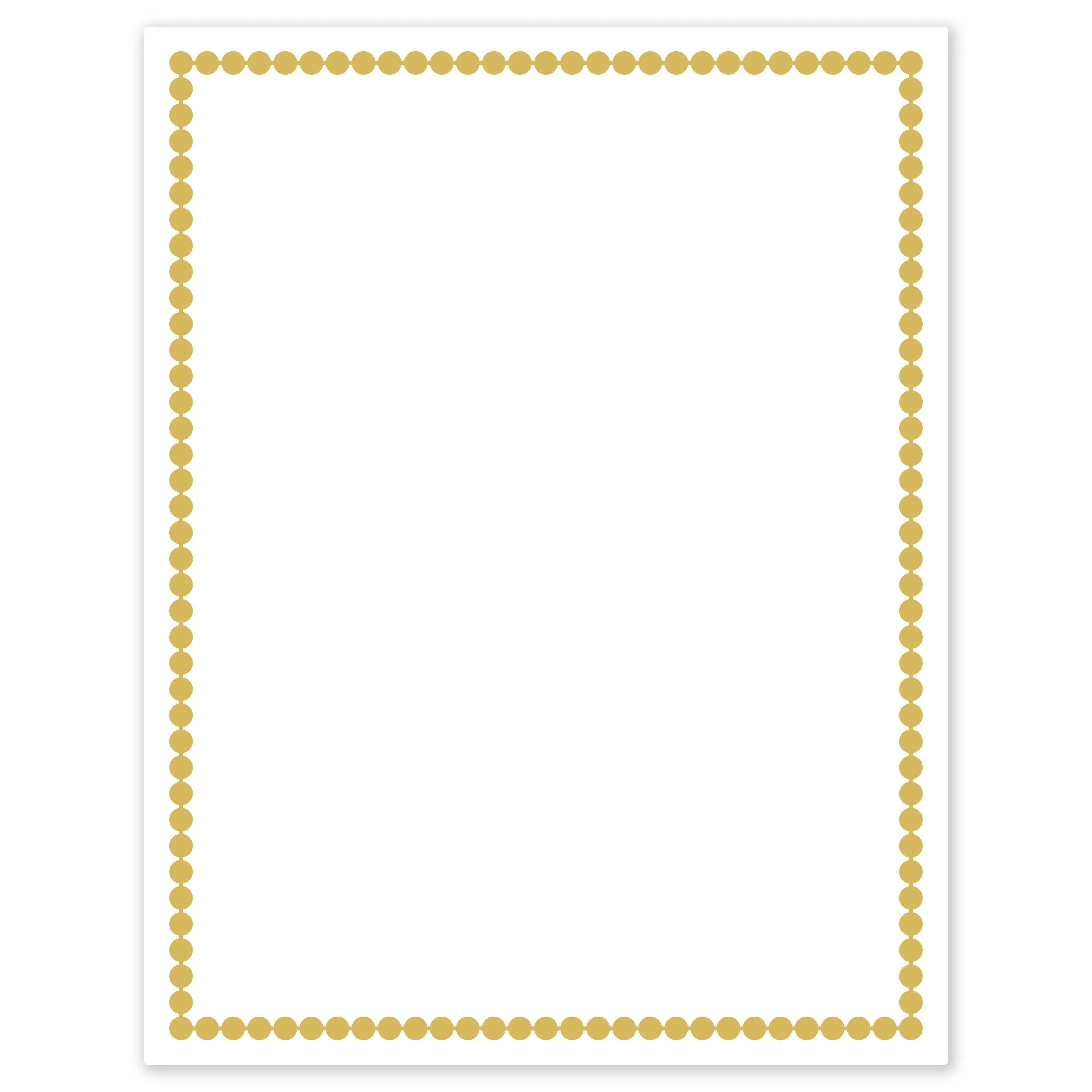 Avery Printable Full-Sheet Cardstock, Gold Beads, 8.5" x 11", Matte White Full-Sheet Cardstock, Laser/Inkjet, 10ct, Great for Craft Cardstock Paper