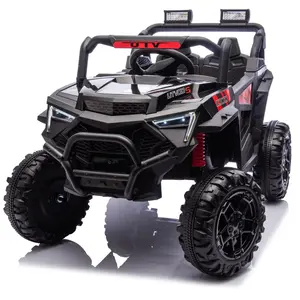 Kids Ride on Truck Car,Kids Electric Vehicle Car,24V 400W Kids Ride on Electric UTV W/Parents Remote Control,Four-Wheel Suspension,LED Lights,Portable Handle,Advanced Center Panel with USB,MP3,Music,Bluetooth,Power Display for One Kid Aged 3-7