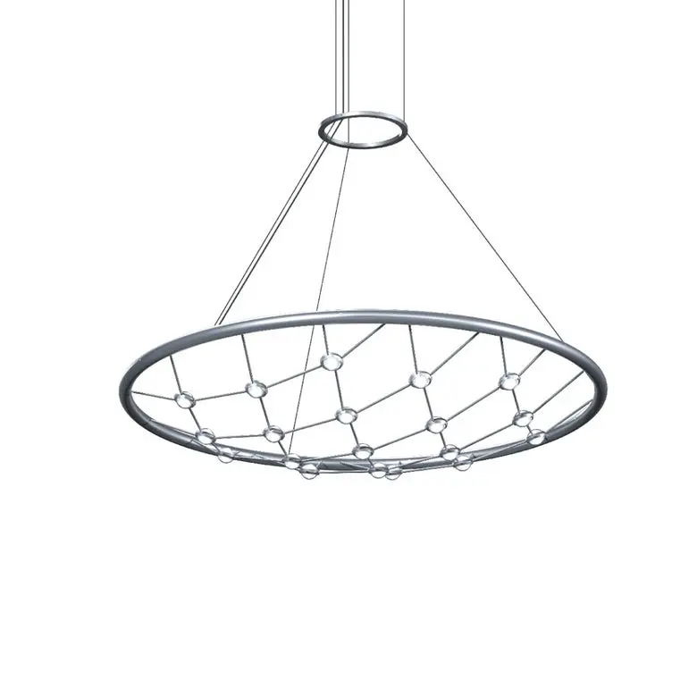 36" Constellation Galaxy Matrix LED Chandelier with Customizable Design and Crystal Lens Illumination