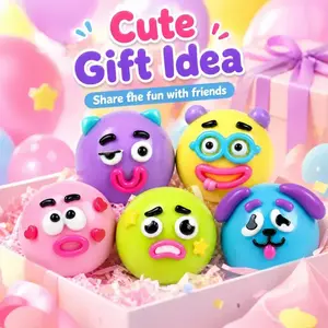 Face Changing Smushers Dog Squishie, Moldable Slow Rebound Squish Toy Tactile Stress Relief Tool